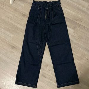 Paper bag denim jeans